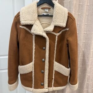 WRANGLER FAUX SHEARLING BARN COAT
